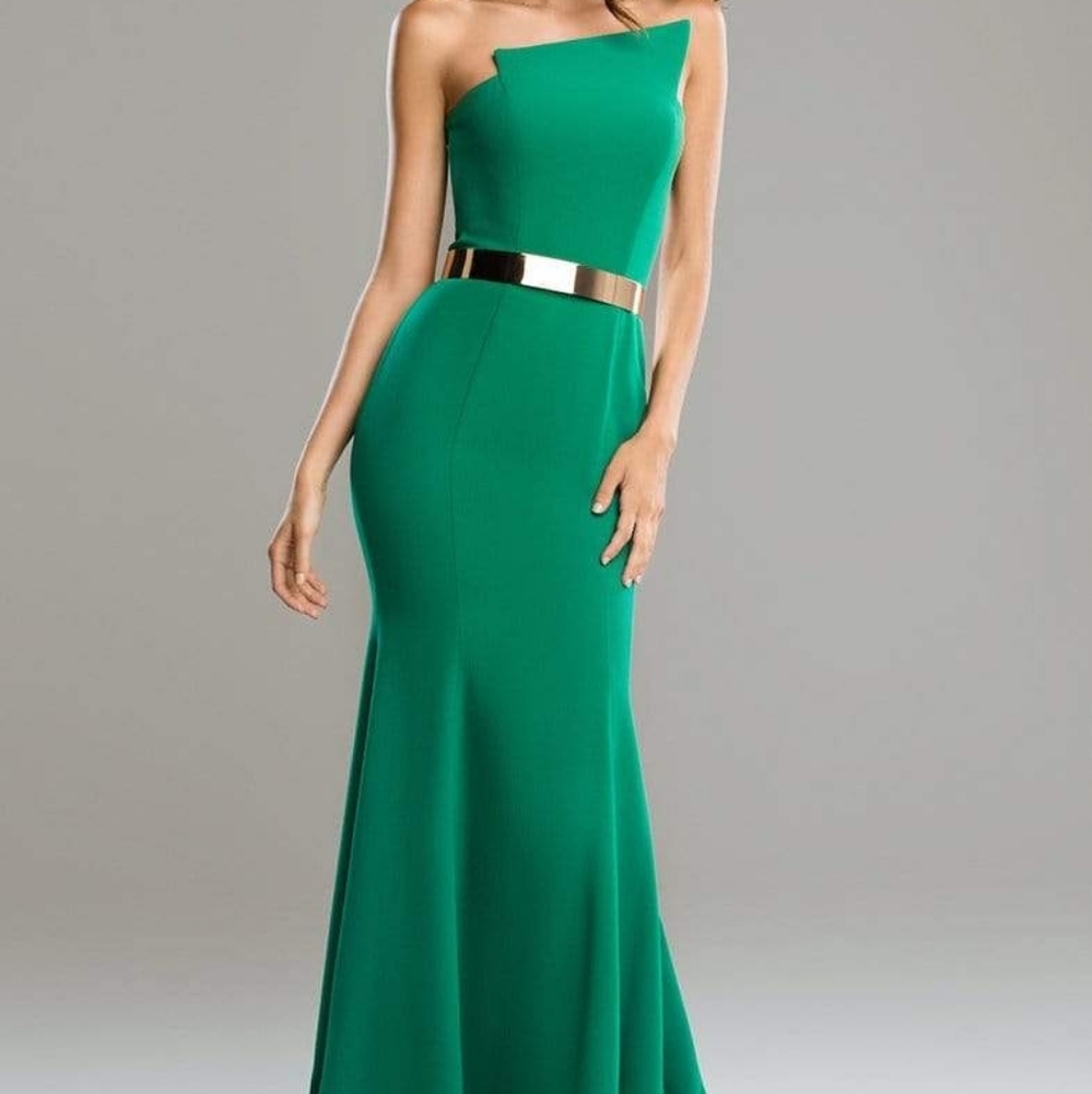 Like New Structured Nicole Bakti Green Gown
